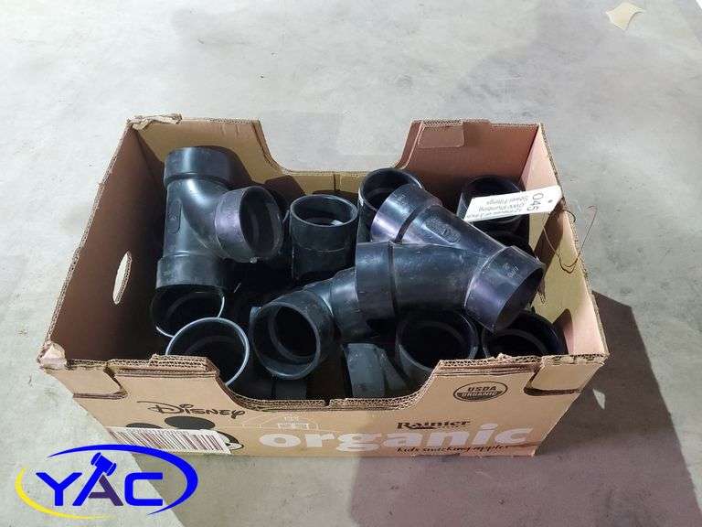 Various Pieces of Black and White PVC Sewer Pipe Fittings Yorkton