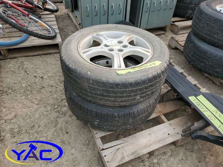 2 - 225/60R17 Tires and Rims - Yorkton Auction Centre