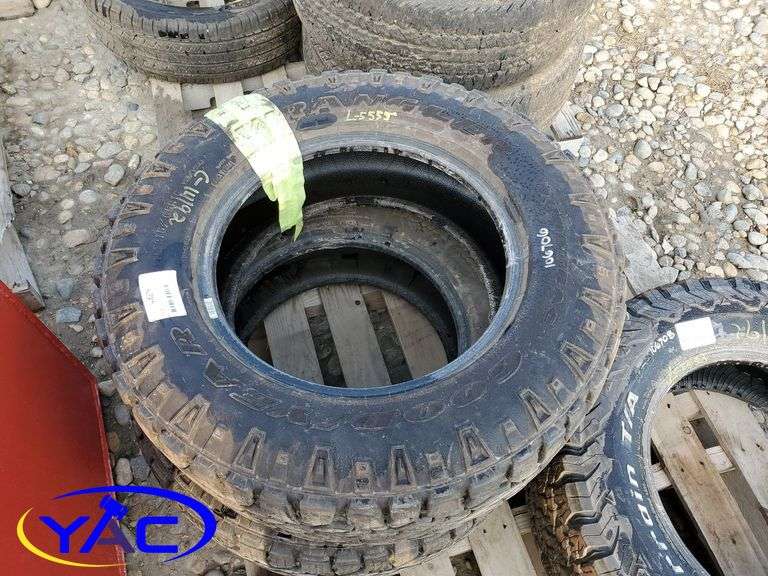 2 Goodyear Wrangler Duratrac tires LT275/65R18 Yorkton Auction Centre