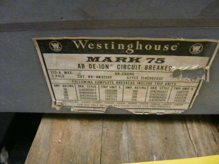 Lot of (3) Westinghouse Circuit Breakers Yellow Tag Auctions