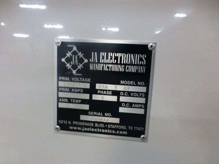 JA Electronics Air Cooled Rectifiers Yellow Tag Auctions