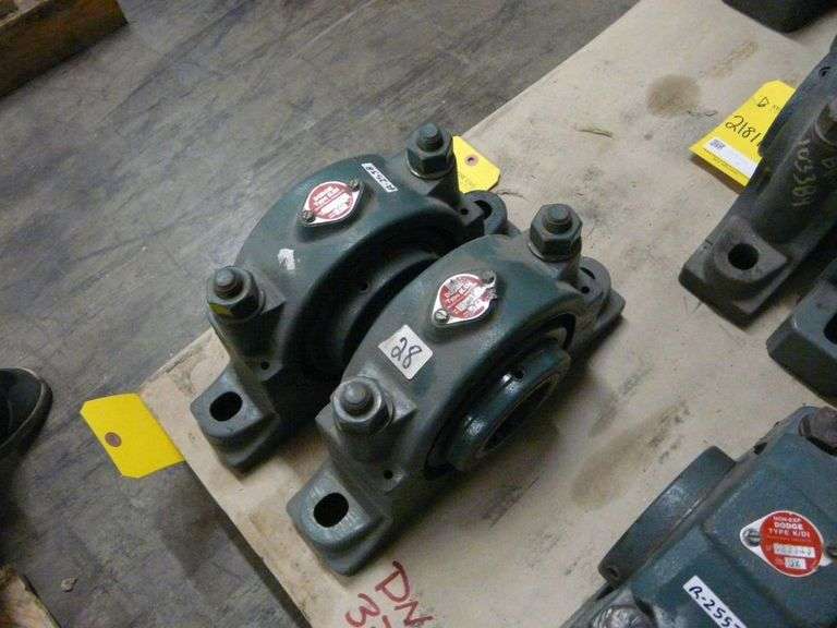 Lot of (2) Dodge Pillow Block Bearings Yellow Tag Auctions