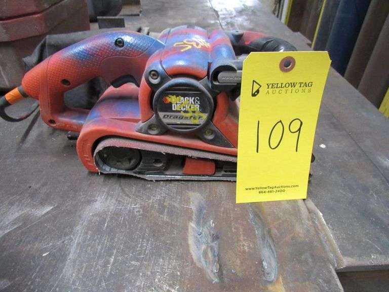 Black & Decker Dragster Belt Sander Yellow Tag Auctions