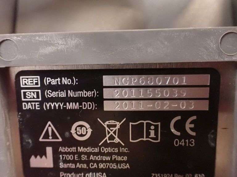 Abbott Whitestar Signature Pro Phacoemulsification System Yellow Tag