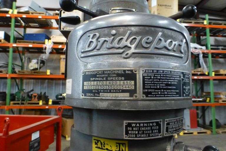 Bridgeport Milling Machine Yellow Tag Auctions