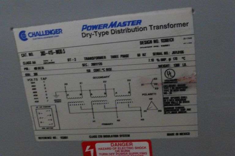 Challenger 300 KVA PowerMaster Dry Type Distribution Transformer ...
