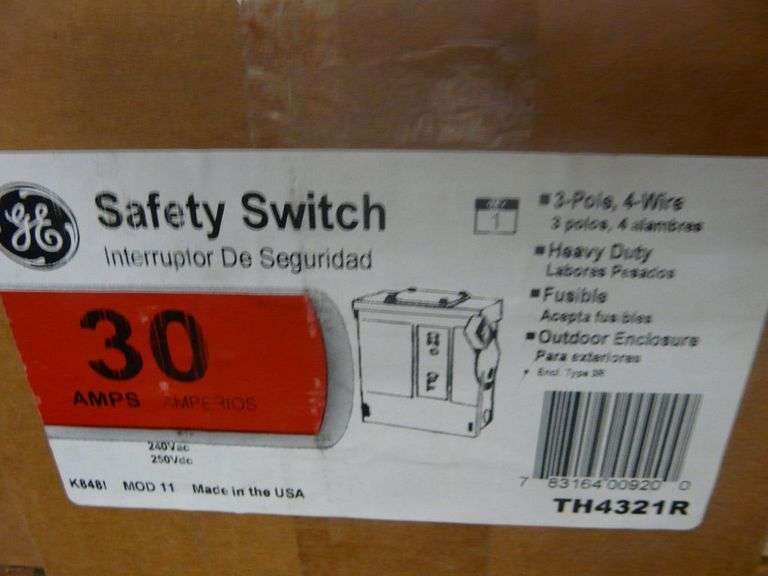 Lot of (8) GE Safety Switches Yellow Tag Auctions