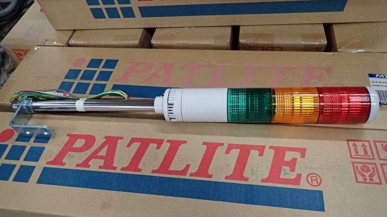 Lot of (42) Patlite Signal Tower Lights - Yellow Tag Auctions