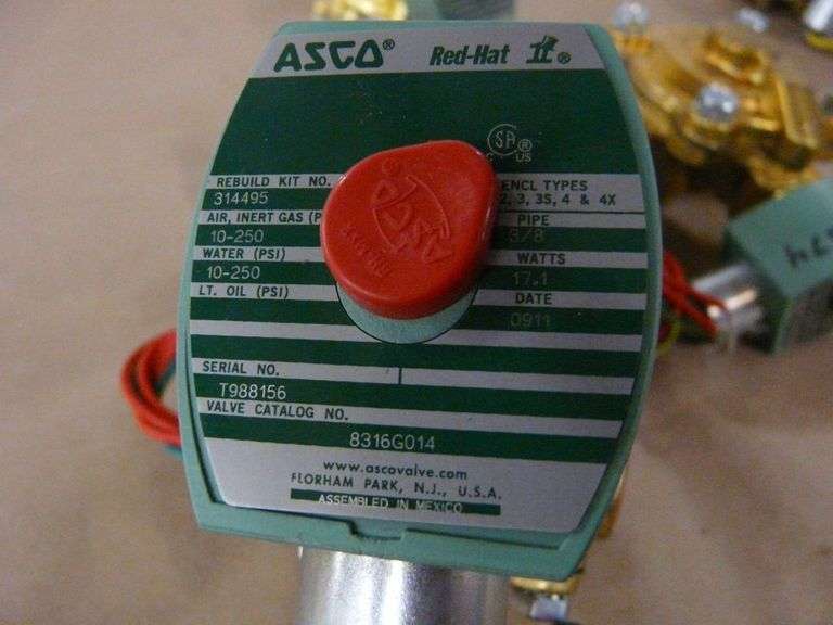 Lot of (6) ASCO Red Hat Valves Yellow Tag Auctions