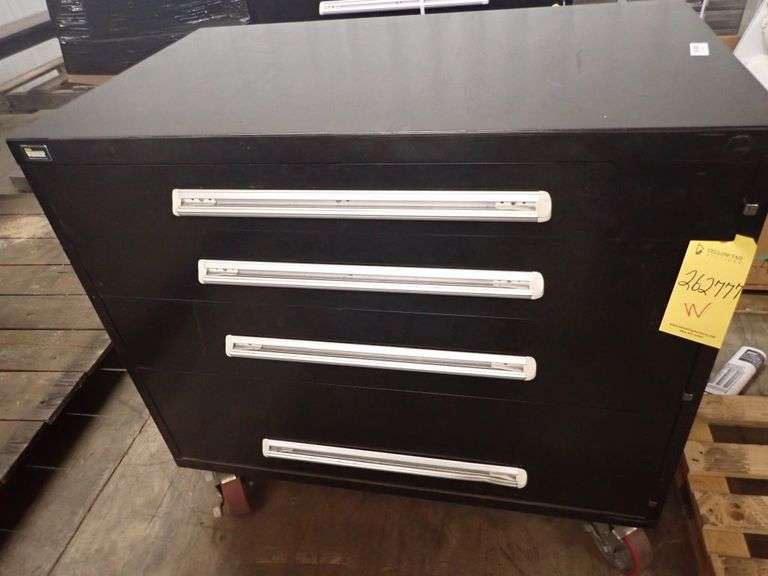 Stanley Vidmar 4Drawer Rolling Storage Yellow Tag Auctions