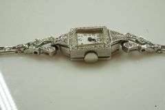 Platinum Hamilton Diamond Bezel Ladies Watch w/Platinum Band w/Diamonds