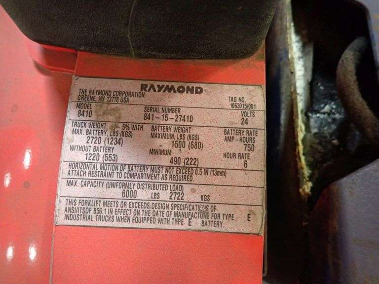 Raymond Electric Pallet Jack Yellow Tag Auctions