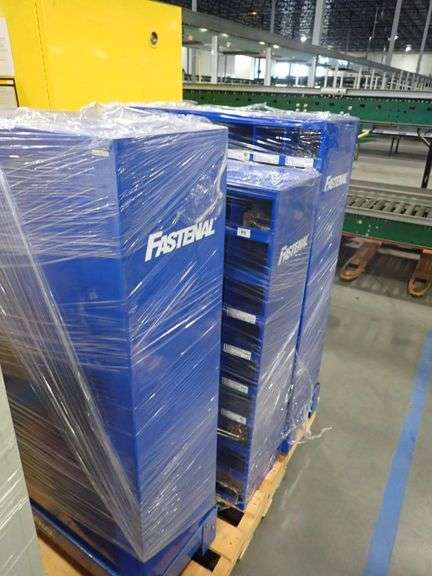 Lot of (3) Fastenal Cabinets with Hardware - Yellow Tag Auctions