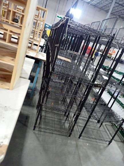 Lot of (13) ULINE Wire Racks - Yellow Tag Auctions