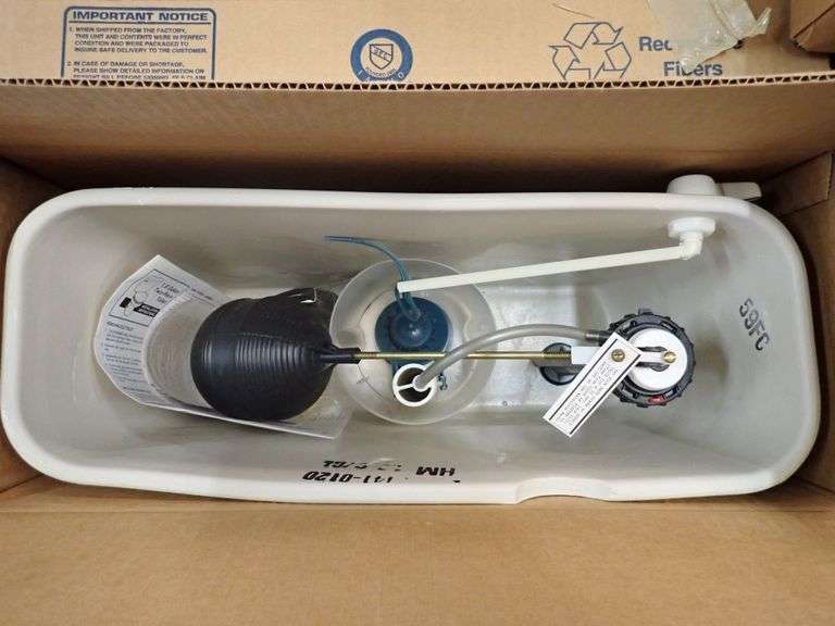 Lot of (12) ELJER Plumbingware Savoy 1.6 Toilet Tanks and Lids Yellow