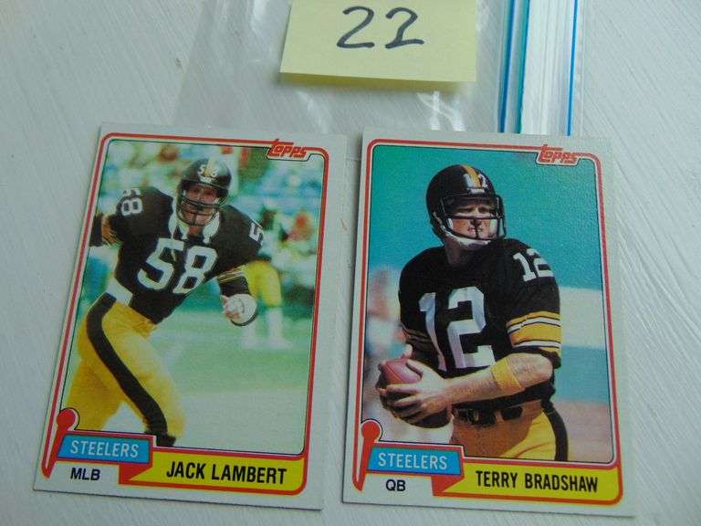 TERRY BRADSHAW 375; JACK LAMBERT 155 1981 TOPPS Ziemer Hilbrands