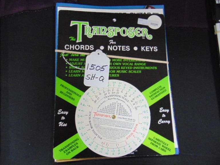 NEW. 5ITEM BUNDLE. FINGERBOARD FOR GUITAR CHART, TRANSPOSER WHEEL