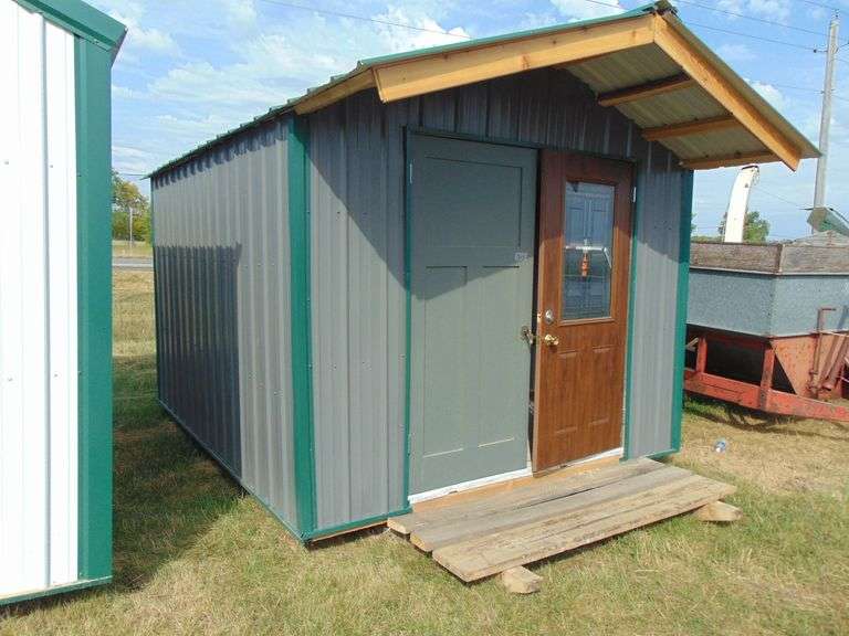 8 FT X 12 FT STEEL SIDED SHED ON SKIDS Ziemer Hilbrands Auctions