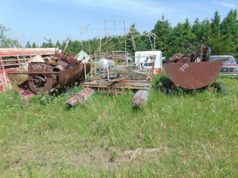 SCRAP w/TRAILER, PONTOON SCRAP, 2 STEEL WHEELS Ziemer Hilbrands Auctions